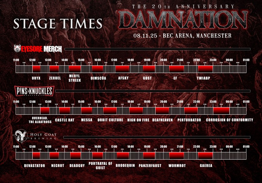 Damnation Festival 2025 Day One - Clashfinder