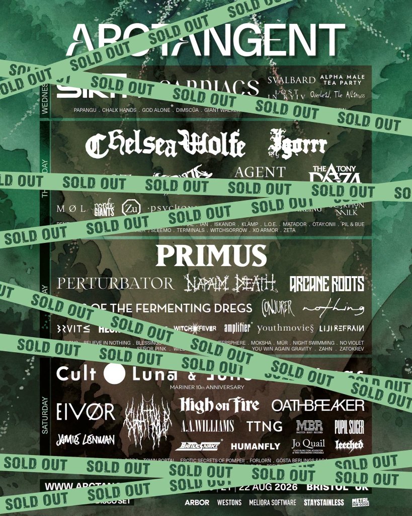 ArcTanGent Festival 2026 - Sold Out Poster